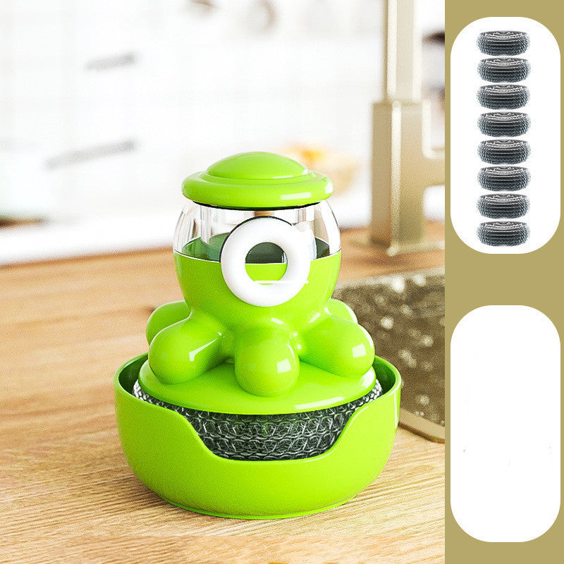 Galuxia Octopus Pot Brush Self Adding Liquid Kitchen Tools Gadgets Cleaner