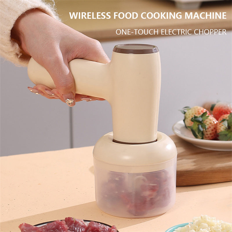 Galuxia 2 In 1 Electric Garlic Chopper USB Rechargeable Vegetable Chili Meat Ginger Masher Handheld Multipurpose Kitchen Gadgets