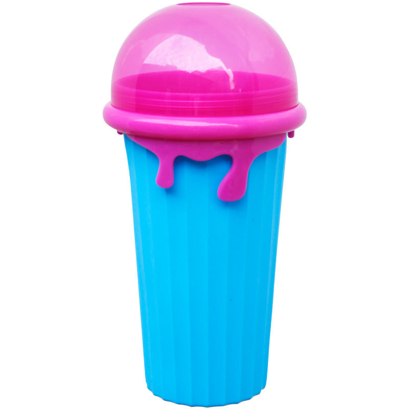 Galuxia 500ml Large Capacity Slushy Cup Summer Squeeze Homemade Juice Water Bottle Quick-Frozen Smoothie Sand Cup Pinch Fast Cooling Magic Ice Cream Slushy Maker Beker Kitchen Gadgets