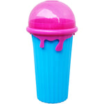 Galuxia 500ml Large Capacity Slushy Cup Summer Squeeze Homemade Juice Water Bottle Quick-Frozen Smoothie Sand Cup Pinch Fast Cooling Magic Ice Cream Slushy Maker Beker Kitchen Gadgets