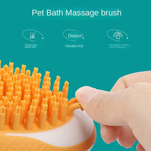 Galuxia Dog Cat Bath Brush 2-in-1 Pet SPA Massage Comb Soft Silicone Pets Shower Hair Grooming Cmob Dog Cleaning Tool Pet Products