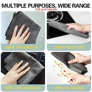 Galuxia Thickened Magic Cleaning Cloth Microfiber Surface Instant Polishing Household Cleaning Cloth For Glass Windows Mirrors Car Kitchen Gadgets