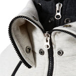 GaluxiaMen's Zip UP Hooded Jacket Fake Two Piece Sports Cardigan Casual Slim Sweatshirt Jacket