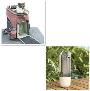 Galuxia 2 In 1 Pet Water Cup Segment Design Green Dog Walking Portable Drinking Cup Dog Feeding Supplies Pet Supplies Dog Walking Water Feeder Pets Products