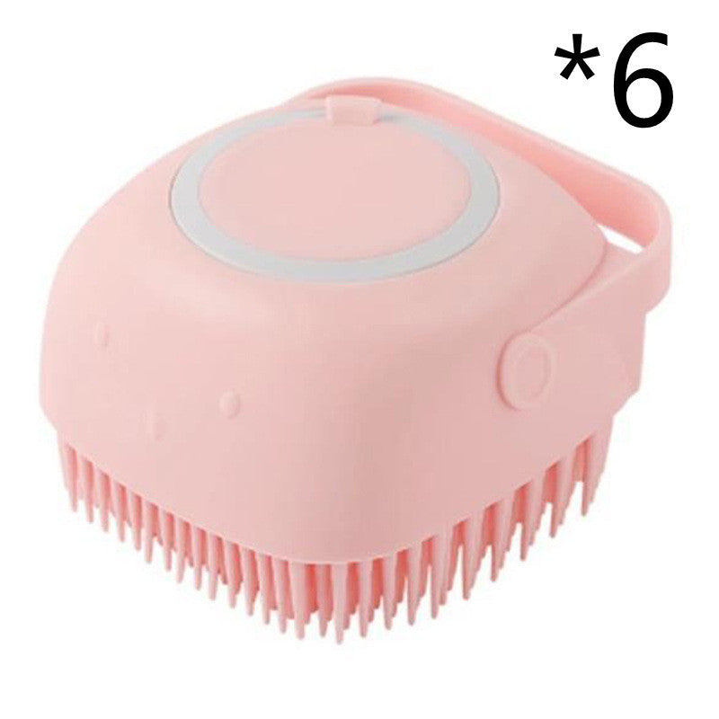 Galuxia Silicone Dog Bath Massage Gloves Brush Pet Cat Bathroom Cleaning Tool Comb Brush For Dog Can Pour Shampoo Dog Grooming Supplies