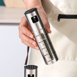 Galuxia Fuel Spray Can Household Kitchen Supplies Artifact Stainless Steel Oil Injection Bottle Spice Bottle Spray Press Type Barbecue Oil Bottle Kitchen Gadgets