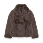 Galuxia Winter Plush Coat – Fashion Thicken Lapel Outerwear for Women