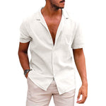 Galuxia Men's Tops Casual Button Down Shirt Short Sleeve Beach Shirt Summer Mens Clothing
