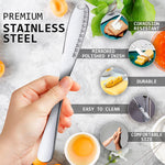 Galuxia Stainless Steel Butter Spreader Knife With Handle, 3 In 1 Curler Slicer Knife, Butter Knife Spreader And Curler With Holes And Serrated Edge Cheese Knife  Kitchen Gadgets