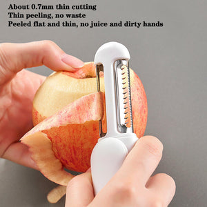Galuxia 3 In 1 Multifunctional Rotary Paring Knife 360 Rotating Stainless Steel Peeler And Grater Kitchen Gadgets Multifunctional Paring Knife Stainless Steel Paring Knife For Peeling Shredding
