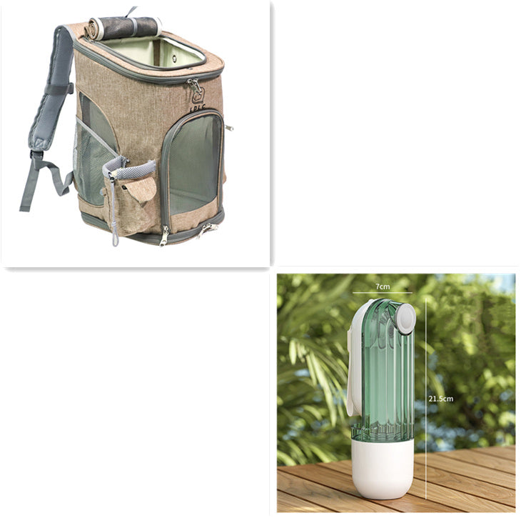 Galuxia 2 In 1 Pet Water Cup Segment Design Green Dog Walking Portable Drinking Cup Dog Feeding Supplies Pet Supplies Dog Walking Water Feeder Pets Products