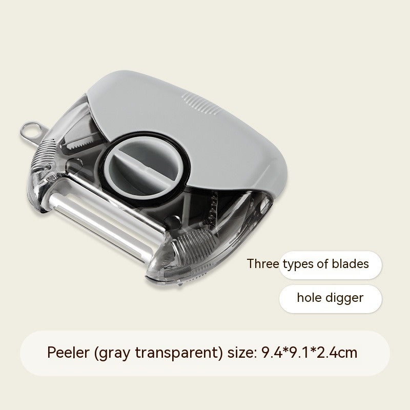 Galuxia 3 In 1 Stainless Steel Peeler Shredder Portable Manual Vegetable Fruit Cutter Multifunctional Scraper Kitchen Tool Kitchen Gadgets