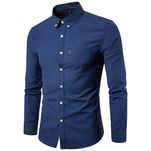 Galuxia Men S Shirts Korean Men Slim Long Sleeve Dress Shirt