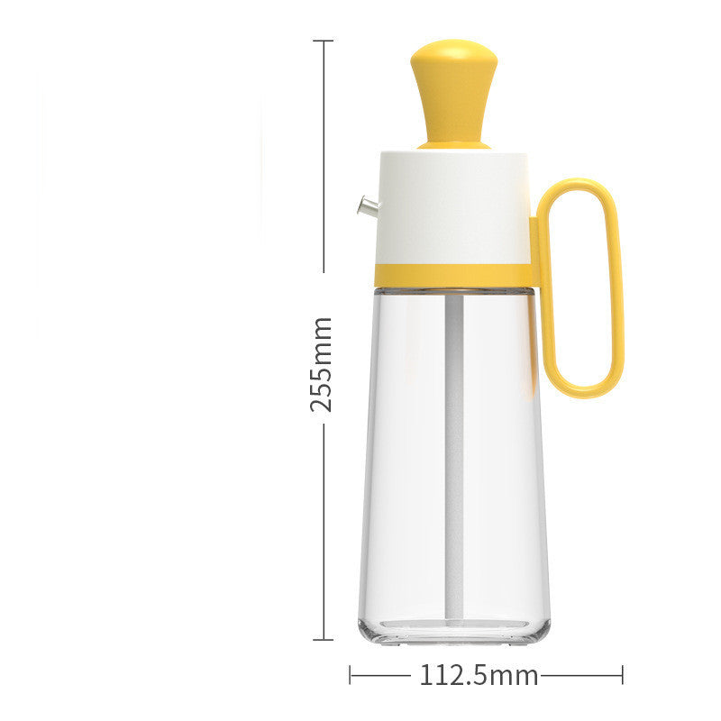 Galuxia 2 In 1 Oil Dispenser With Silicon Brush BBQ Oil Spray Glass Bottle Silicone For Barbecue Cooking Seasoning Bottle Kitchen Gadgets