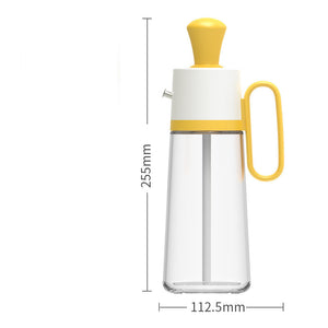 Galuxia 2 In 1 Oil Dispenser With Silicon Brush BBQ Oil Spray Glass Bottle Silicone For Barbecue Cooking Seasoning Bottle Kitchen Gadgets