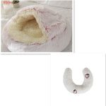Galuxia 2 In 1 Dog And Cat Bed Pet Winter Bed Round Plush Warm Bed House Soft Long Plush Pets Bed Pet Products