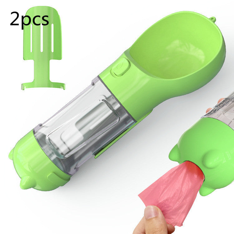Galuxia Pet Water Bottle Feeder Bowl Garbage Bag Storage Portable Pet Outdoor Travel 3 In 1 Dog Water Bottle