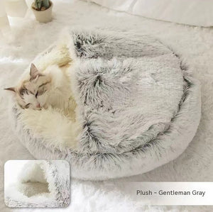 Galuxia 2 In 1 Dog And Cat Bed Pet Winter Bed Round Plush Warm Bed House Soft Long Plush Pets Bed Pet Products
