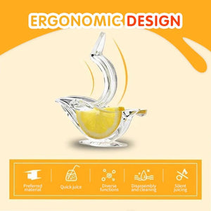 Galuxia Manual Lemon Juicer Transparent Acrylic Elegance Bird Shape Lemon Slice Squeezer Kitchen Tools Gadgets