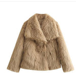 Galuxia Winter Plush Coat – Fashion Thicken Lapel Outerwear for Women
