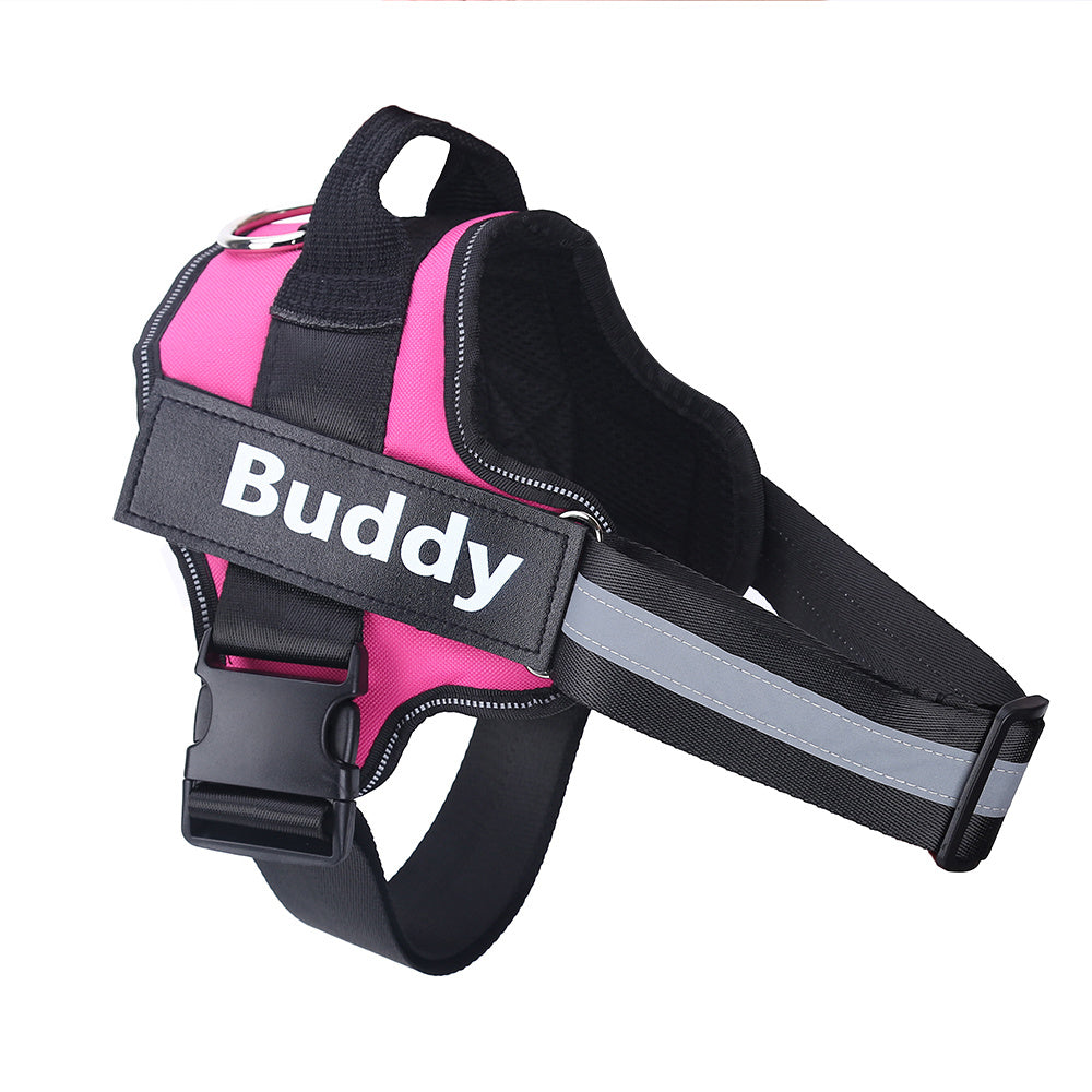 Galuxia Personalized Dog Harness NO PULL Reflective Breathable Adjustable Pet Harness Vest For Small Large Dog Custom Patch Pet Supplies