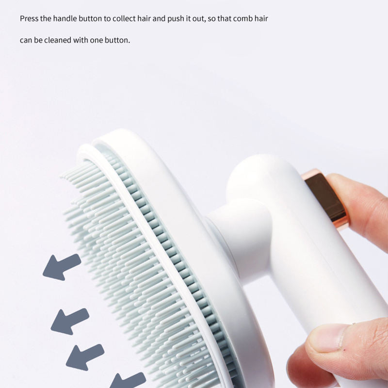 Galuxia Pet Comb Cat Dog To Remove Floating Hair Pet Hair Brush Hair Removal Artifact Pet Grooming Brush Supplies Self Cleaning Comb Pet Products