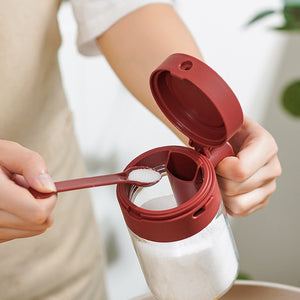 Galuxia Small Seasoning Jars With Lids And Spoons Measuring Spoon Separation Seasoning Box Kitchen Household Tiny Seasoning Containers Kitchen Gadgets