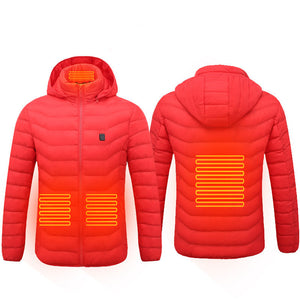 Galuxia New Heated Jacket Coat USB Electric Jacket Cotton Coat Heater Thermal Clothing Heating Vest Men's Clothes Winter