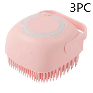 Galuxia Silicone Dog Bath Massage Gloves Brush Pet Cat Bathroom Cleaning Tool Comb Brush For Dog Can Pour Shampoo Dog Grooming Supplies