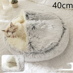 Galuxia 2 In 1 Dog And Cat Bed Pet Winter Bed Round Plush Warm Bed House Soft Long Plush Pets Bed Pet Products