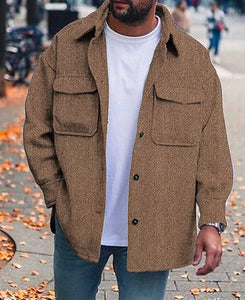 Galuxia Coat Men Polo Collar Top Men Fashion Work Clothes