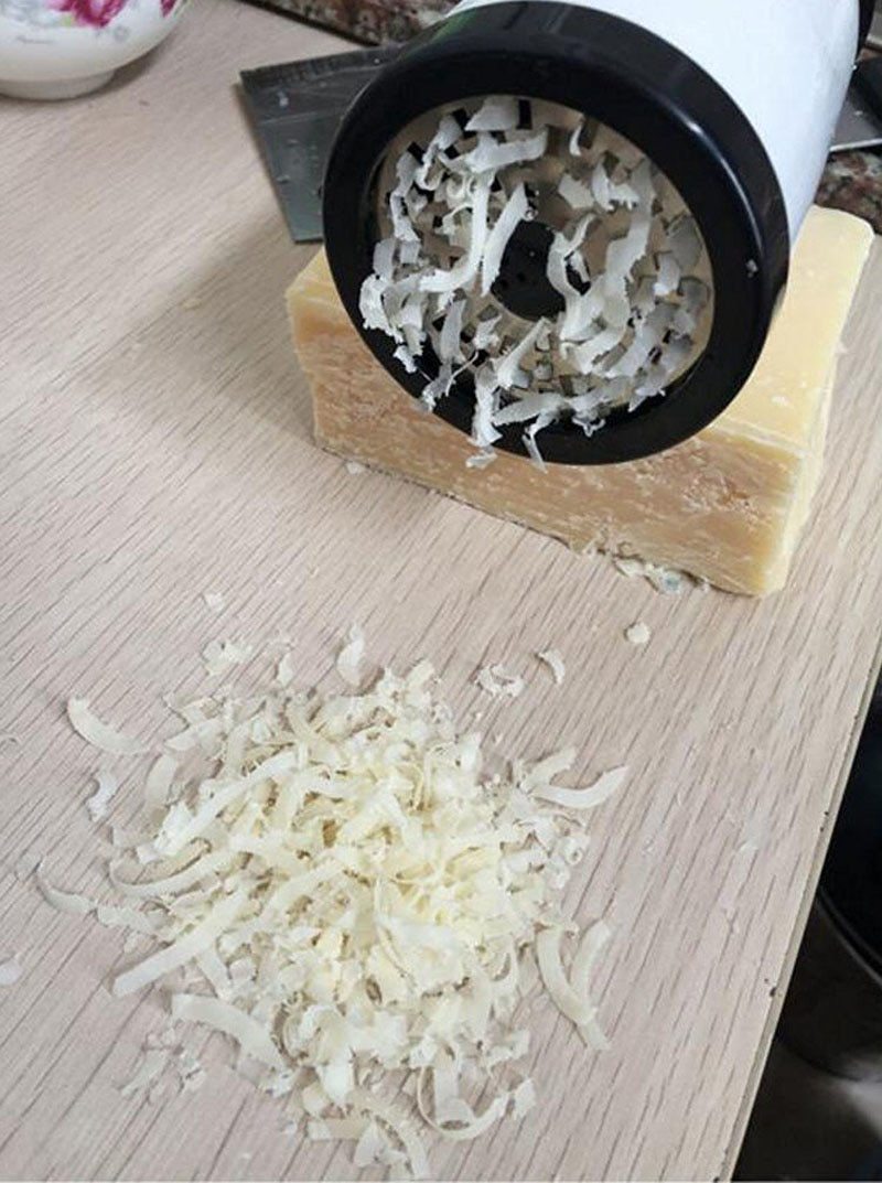 Galuxia Kitchen Gadgets Stainless Steel Cheese Grater Chocolate Fondue Rotary Grinder Mill With 2 Different Blades