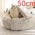 Galuxia 2 In 1 Dog And Cat Bed Pet Winter Bed Round Plush Warm Bed House Soft Long Plush Pets Bed Pet Products