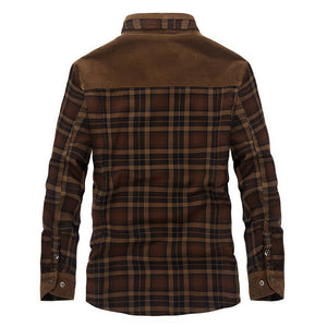 Galuxia Winter Jacket Men Thicken Warm Fleece Jackets Coats Pure Cotton Plaid Jacket Military Clothes