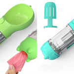 Galuxia Pet Water Bottle Feeder Bowl Garbage Bag Storage Portable Pet Outdoor Travel 3 In 1 Dog Water Bottle