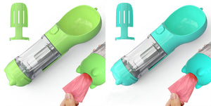 Galuxia Pet Water Bottle Feeder Bowl Garbage Bag Storage Portable Pet Outdoor Travel 3 In 1 Dog Water Bottle