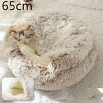 Galuxia 2 In 1 Dog And Cat Bed Pet Winter Bed Round Plush Warm Bed House Soft Long Plush Pets Bed Pet Products