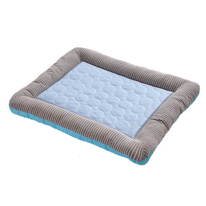 Galuxia Pet Cooling Pad Bed For Dogs Cats Puppy Kitten Cool Mat Pet Blanket Ice Silk Material Soft For Summer Sleeping  Blue Breathable