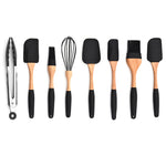 Galuxia Kitchen Baking Gadgets Wooden Handle Silicone Kitchenware Storage