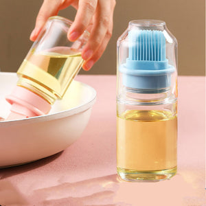 Galuxia Portable Oil Bottle with Brush Silicone Barbecue Liquid Gadgets High-temperature Kitchen Baking Pastry Barbecue BBQ Tool