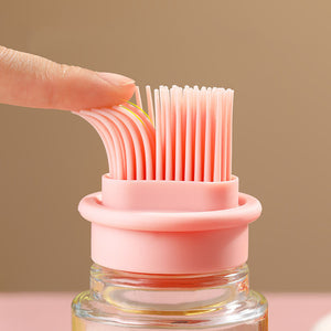 Galuxia Portable Oil Bottle with Brush Silicone Barbecue Liquid Gadgets High-temperature Kitchen Baking Pastry Barbecue BBQ Tool