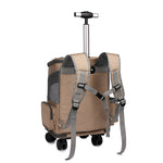 Galuxia Portable Folding Trolley Pet Backpack Traveling Cat Backpack With Universal Wheel Trolley Pet Bag