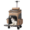 Galuxia Portable Folding Trolley Pet Backpack Traveling Cat Backpack With Universal Wheel Trolley Pet Bag
