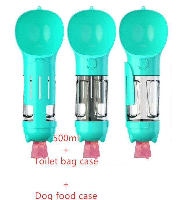 Galuxia Pet Water Bottle Feeder Bowl Garbage Bag Storage Portable Pet Outdoor Travel 3 In 1 Dog Water Bottle