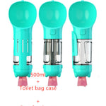 Galuxia Pet Water Bottle Feeder Bowl Garbage Bag Storage Portable Pet Outdoor Travel 3 In 1 Dog Water Bottle