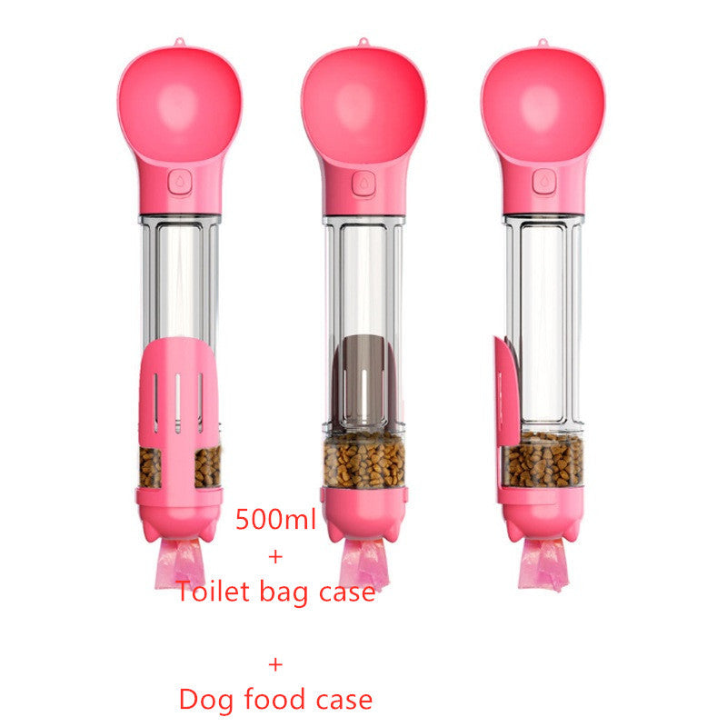 Galuxia Pet Water Bottle Feeder Bowl Garbage Bag Storage Portable Pet Outdoor Travel 3 In 1 Dog Water Bottle