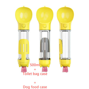 Galuxia Pet Water Bottle Feeder Bowl Garbage Bag Storage Portable Pet Outdoor Travel 3 In 1 Dog Water Bottle