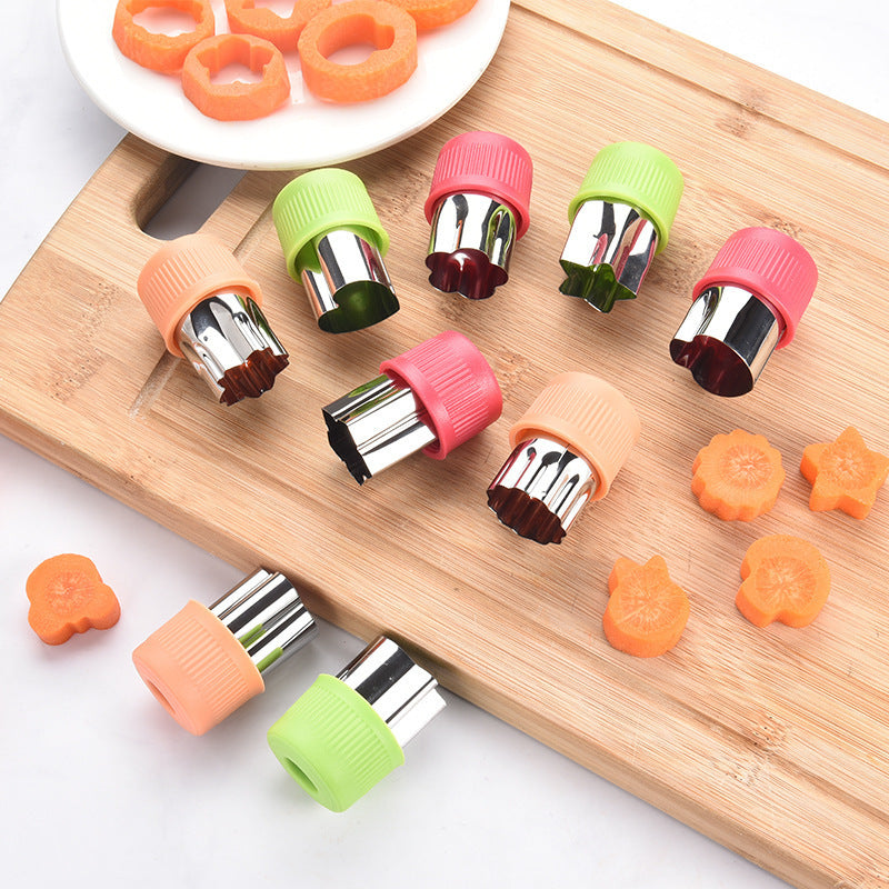 Galuxia Star Heart Shape Vegetables Cutter Plastic Handle 3Pcs Portable Cook Tools Stainless Steel Fruit Cutting Die Kitchen Gadgets