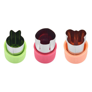 Galuxia Star Heart Shape Vegetables Cutter Plastic Handle 3Pcs Portable Cook Tools Stainless Steel Fruit Cutting Die Kitchen Gadgets