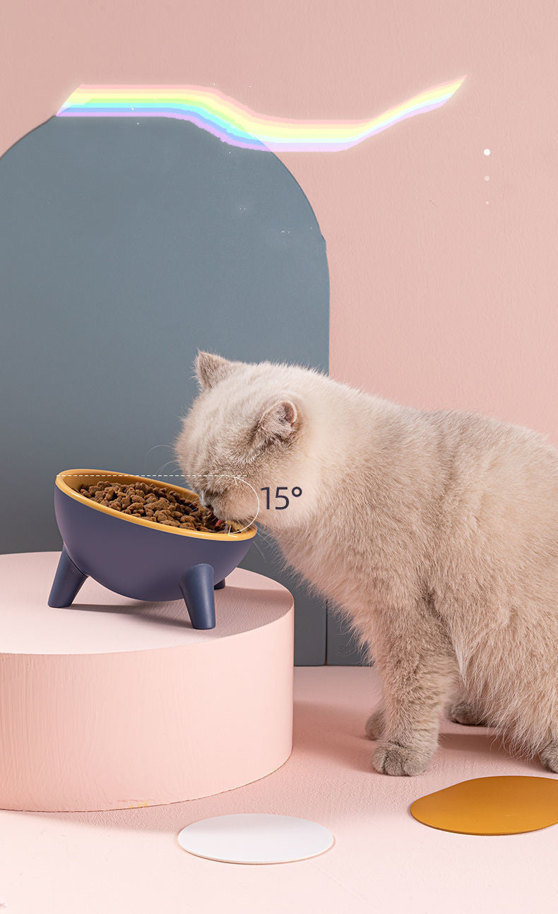 Galuxia Cat Dog Bowl With Stand Pet Feeding Food Bowls Dogs Bunny Rabbit Nordic Color Feeder Product Supplies Pet Accessories